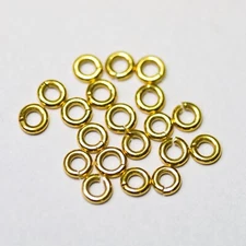 3MM 22 Gauge 14k Solid Yellow Gold Open Jump Rings 10 pieces Jewelry Finding