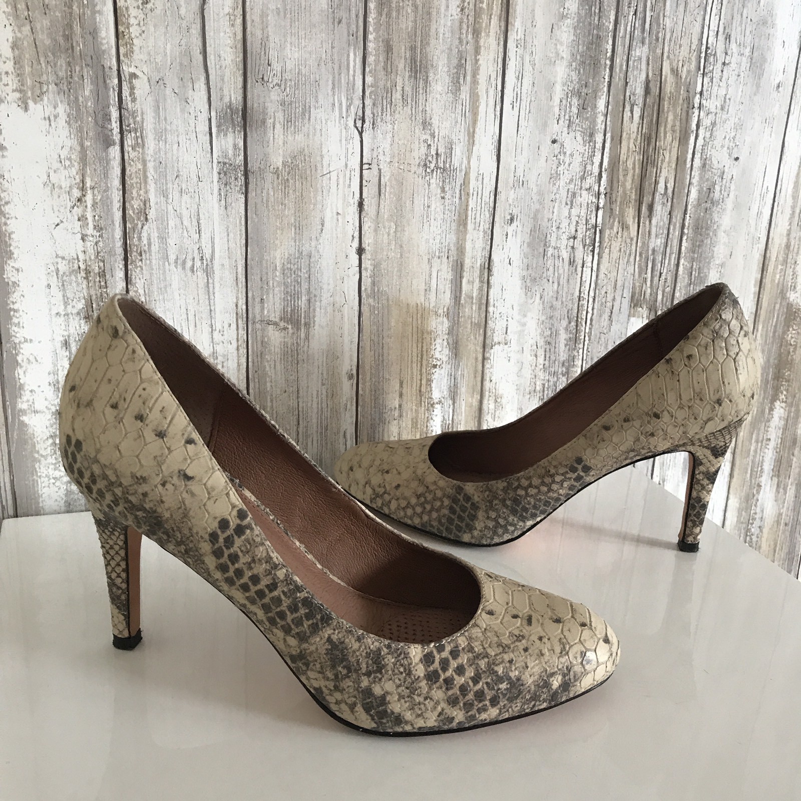 CORSO COMO Python DEL Beige Black Gray Stiletto H… - image 2