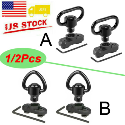 1/2/4X M-LOK MLOK Quick Release Sling Mount Push Button QD Sling Swivel Adaptor