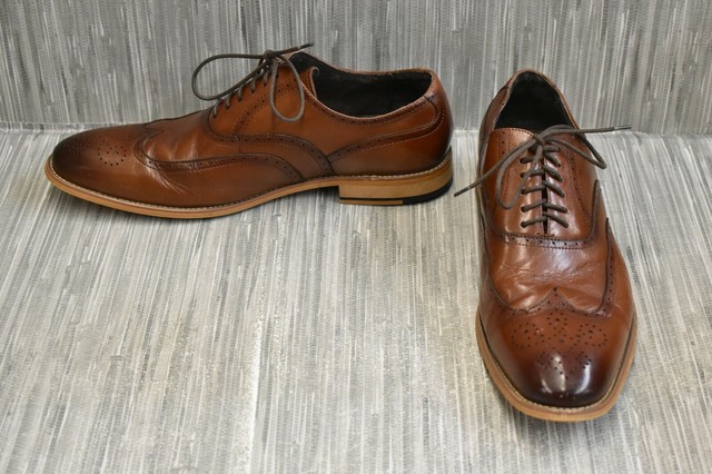 cognac wingtip oxford