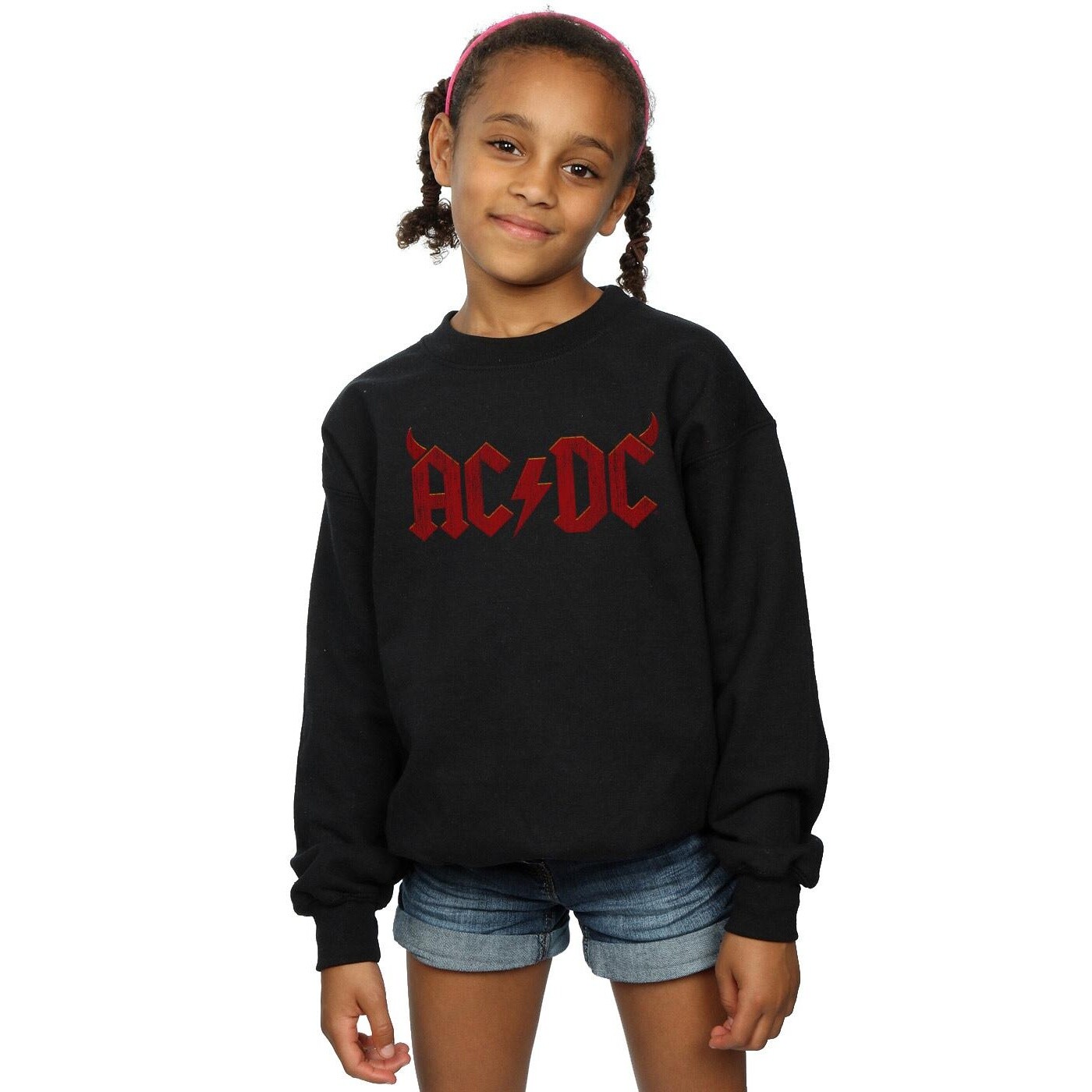 AC/DC Girls Horns Logo Sweatshirt (BI3525) | eBay