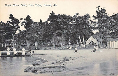 Poland Maine Lake Tripp Maple Grove Point Postcard Copy