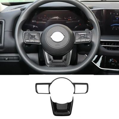 Carbon Fiber Steering Wheel Trim – 2-Piece Set – Fits Nissan Pathfinder 2022