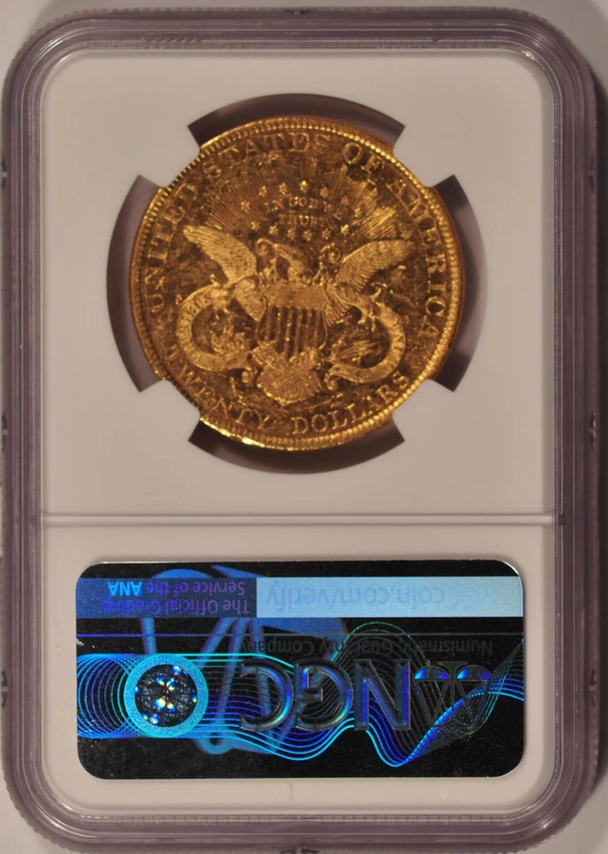 1894 $20 Liberty Gold Double Eagle NGC MS-60-PL Proof Like Pre-1933 Gold - Image 2 of 4