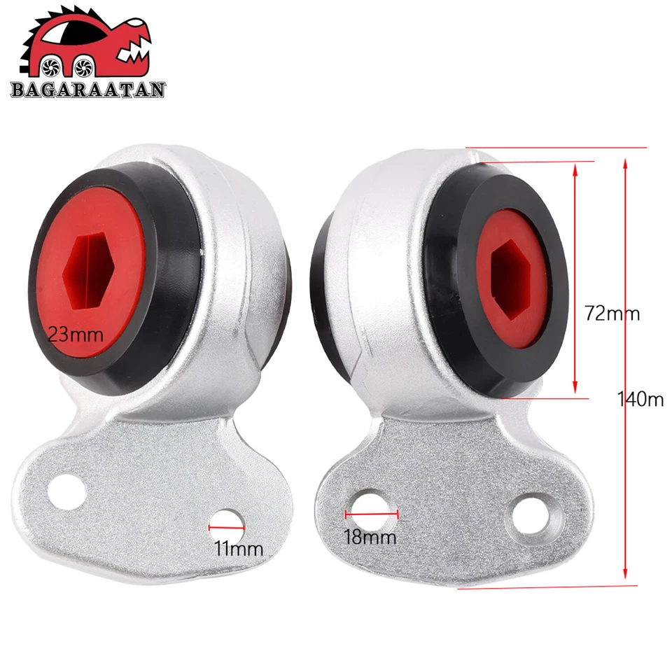 2x bujes de brazo de control de alta resistencia y 2x placa de inclinación de montaje superior para BMW E36 E46 Foto 3 de 4