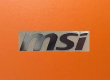1 pcs Sticker for MSI Skylake Silver Chrome Color Logo Decal Badge 60mm x 9mm 