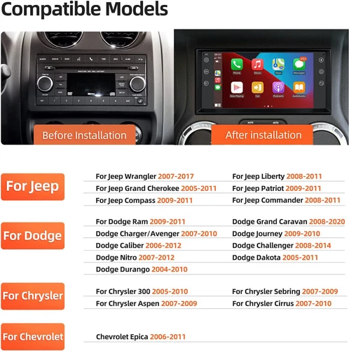 FOR JEEP WRANGLER 2007-2017 APPLE CARPLAY ANDROID 13 CAR STEREO RADIO GPS NAVI - Picture 9 of 24