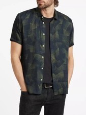 NWT 198 John Varvatos Loren Shirt In Deep Olive Size: SMALL A 