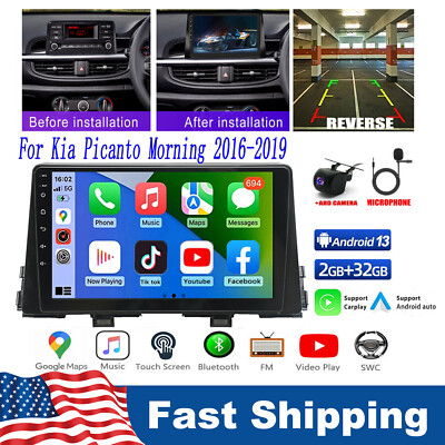 Android 13 Car Radio Gps Stereo Carplay For Kia Picanto Morning 2016-20192+32GB