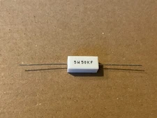 New 50k ohm 5W 5-Watt 1% Supertech Cement Resistor for Vintage Stereo (Qty)