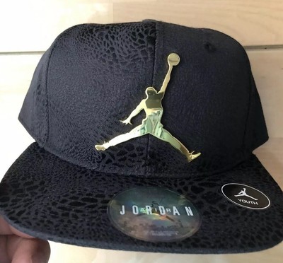 black and gold jordan snapback