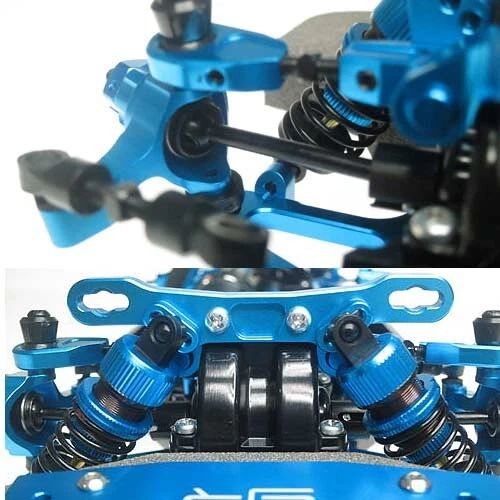 YEAH RACING ALU TUNING Aluminium-Umbausatz für Tamiya TT02 Blau CK-TT02BU - Bild 4 von 4