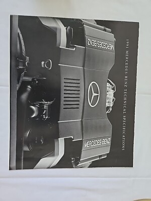  1991 Mercedes Benz Technical Original Specifications Foldout Sales Brochure 