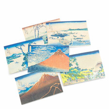 Hokusai Ukiyo-e Sticker Set 2pcs Random 6.5x4.5cm Fast Shipping Japan Only
