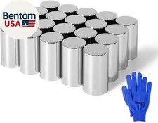 20Pcs Lug Nut Covers 32Mm/33Mm Cylinder Nut Covers ABS Chrome Plastic Anti-Rust