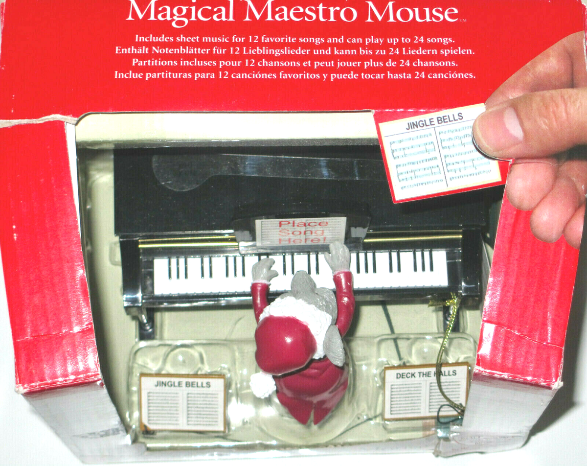 MR. CHRISTMAS MAGICAL MAESTRO MOUSE 2013 -ANIMATED, PIANO, 12
