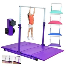  Gymnastic Bar for Kids Gymnastic Kip Bar Horizontal Bar Purple Bar With Mat