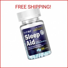 HealthA2Z Sleep Aid 200 Caplets  Diphenhydramine HCl 25mg  Regular Strength Sl