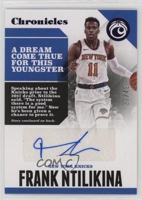 2017 Panini Chronicles Purple 37/49 Frank Ntilikina #CA-FNK Rookie Auto RC 1l2