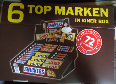 Snickers, Mars,  M&M Twix, Balisto 6 Top Marken 3310 gr  Süßigkeiten