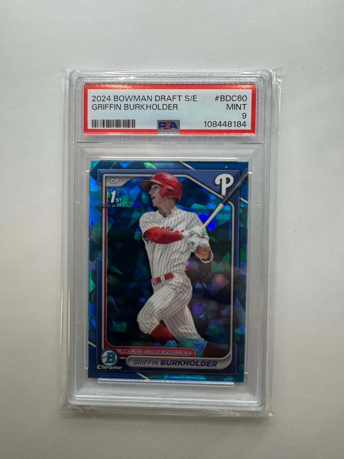 Griffin Burkholder 1st 2024 Bowman Draft Sapphire #BDC-60 PSA 9