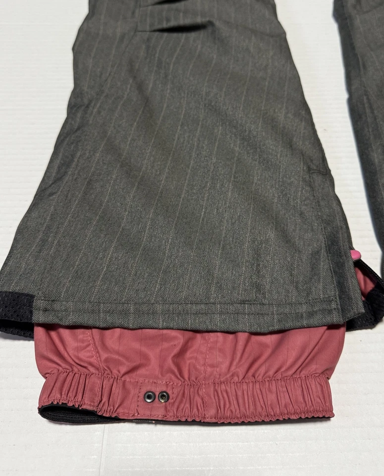 范斯 - 女式灰色细条纹滑雪滑雪板冬季运动裤 - S 码 — 第 4/4 张图片