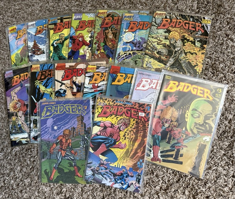 Capital Comics Badger Comic Book Lot First Printing Copper Age 1984 English
