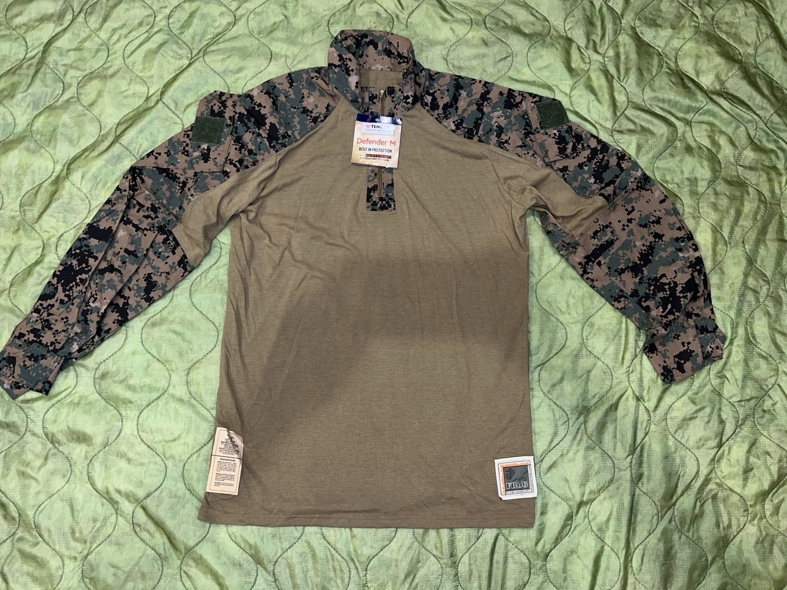 USMC Woodland MARPAT FROG Combat Shirt / Top - Large Reg - Fire Resistant - New