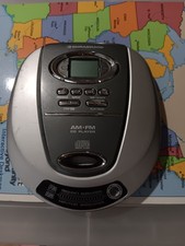 Durabrand CD-62 AM/FM Radio CD Player Silver Headphone Jack Line Out