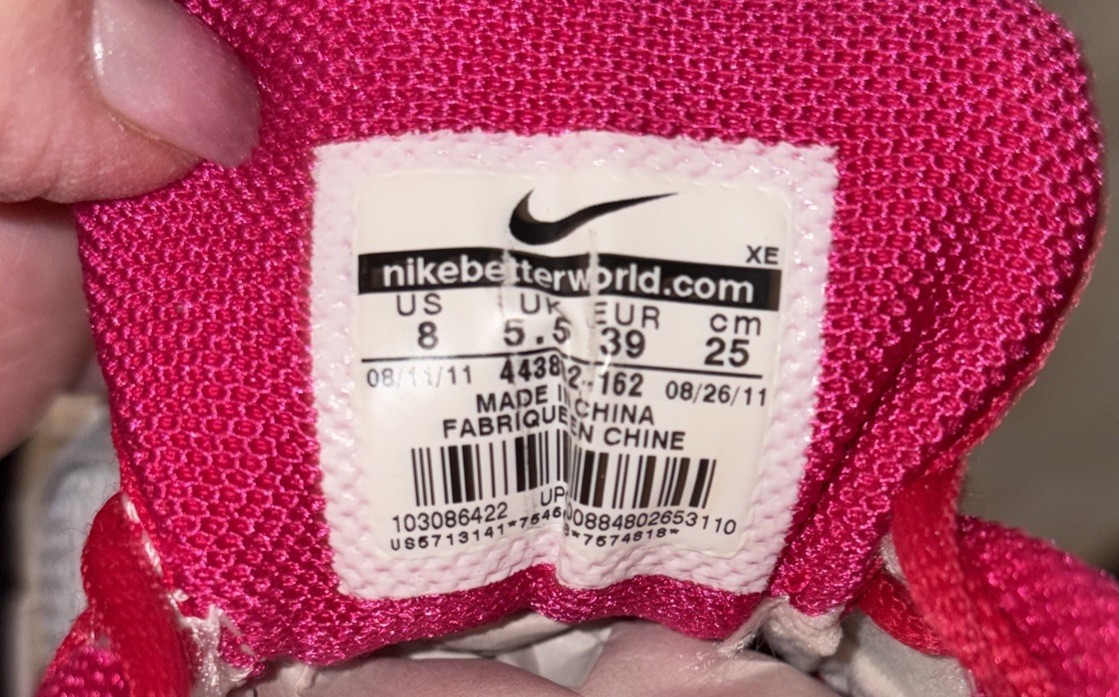 Nike Women's Air Pegasus 28 Hot Pink White Gray Running Shoe / Sz 8 thumbnail 8