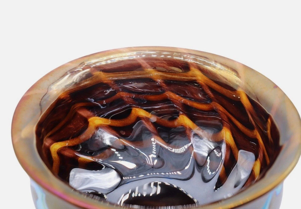 Rosenthal Clásico Rosa Jugendstil Vidrio Iridiscente Cuenco Decorativo Foto 2 de 4