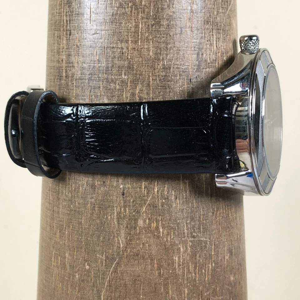 Just Cavalli Women Dress Black Leather Band Quartz Analog 38mm Watch 6 3/4" - Image 3 of 4