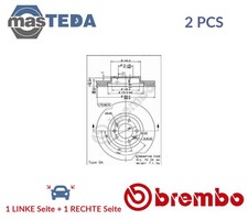 09830311 BREMSSCHEIBEN SATZ VORNE BREMBO 2PCS NEU OE QUALITÄT