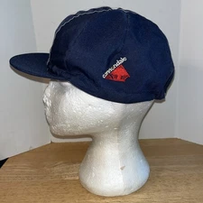 Cannondale Cycling Hat Bicycling Blue Hat With Red White Blue Stripes Vintage