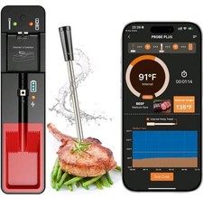 Smart Bluetooth Cooking Thermometer, Long-Range Wireless Meat Thermometer