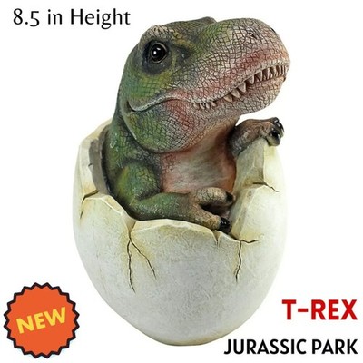 Baby Tyrannosaurus Rex Statue Dinosaur Egg Hand-Cast T-Rex Reptile Kids Gift