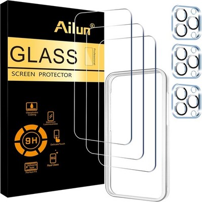 Ailun 3 Pack Screen Protector for iPhone 15 Pro Max [6.7 inch] + 3 Pack... 