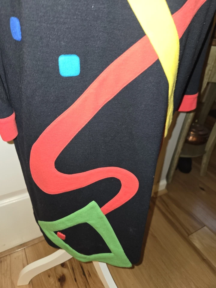 Vtg. Graffiti by Fabrice Simon Dress Size 8 Bodycon Hip Hop 1990 Art To Wear - Image 4 of 4