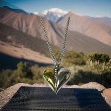 Brighton PRECIOUS HEART Necklace Two Tone List 108 Style JM7603 Reversible