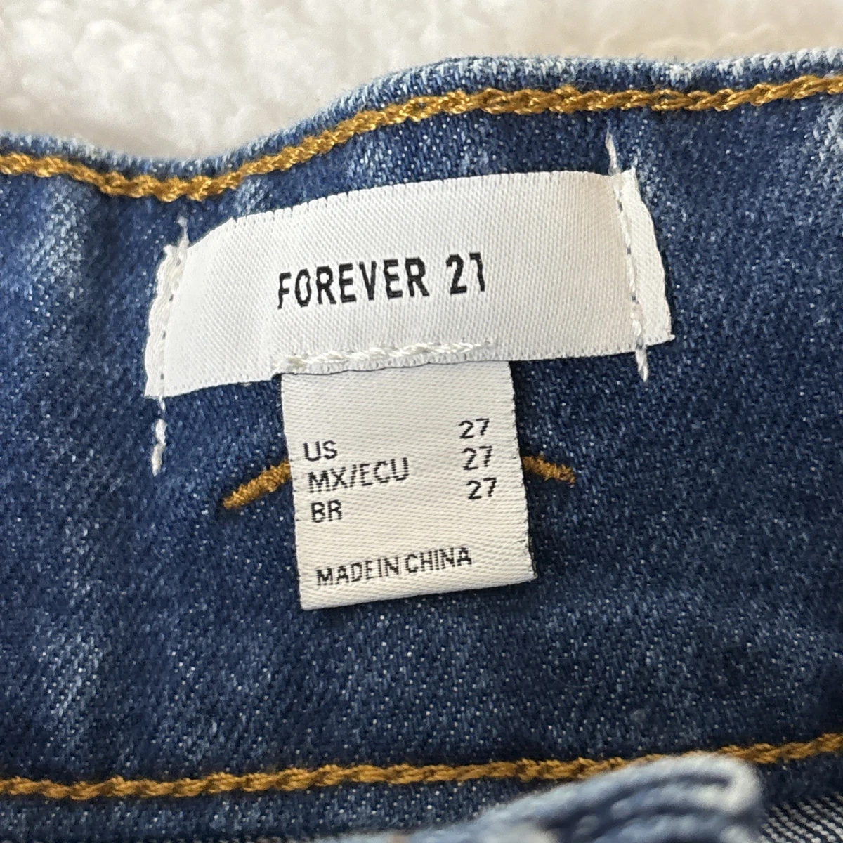 Pantalones de chándal Forever 21 denim azules desgastados elásticos talla 27 nuevos con etiquetas