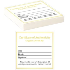 24 Pieces Certificate of Authenticity Premium Certificates Ideal for Valuatio...