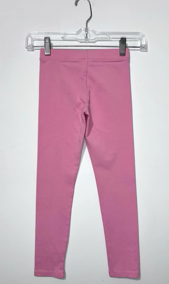 Crewcuts Girls Leggings 6-7 Cotton Blend Pink Elastic Waist Pull On Pants - Image 2 of 4