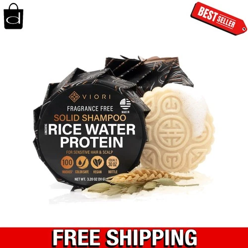 Compact Rice Water Shampoo Bar - Eco-Friendly, Travel-Friendly Hair Luxury