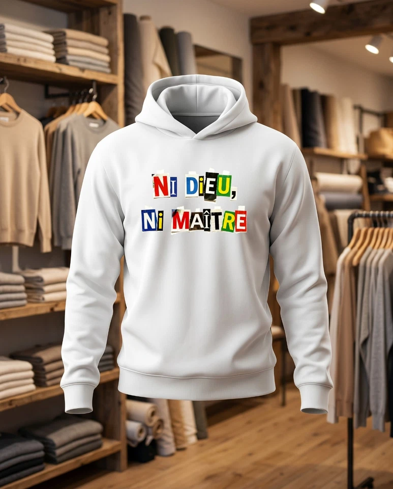 Ni dieu ni maître - motif anarchiste imprimé en DTF - Photo 3/4