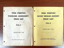 2 1956 Pontiac Dealer Factory Accessories Catalogs Star Chief Chieftain