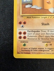 Dugtrio NM Rare Unlimited Pokekon 019/102 Base Set Regular