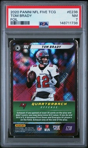Tom Brady 2020 Panini NFL Five FOIL PSA 7 Buccaneers Rare SP Card 🔥