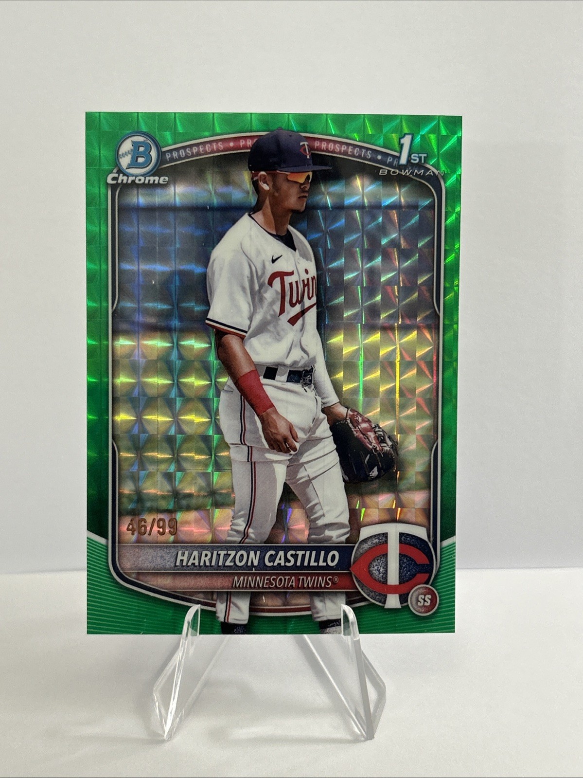 2025 Bowman Chrome #BCP-161 Haritzon Castillo Geometric Green Refractor /99