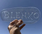 RARE VINTAGE BLENKO CLEAR GLASS DEALER STORE DISPLAY SIGN