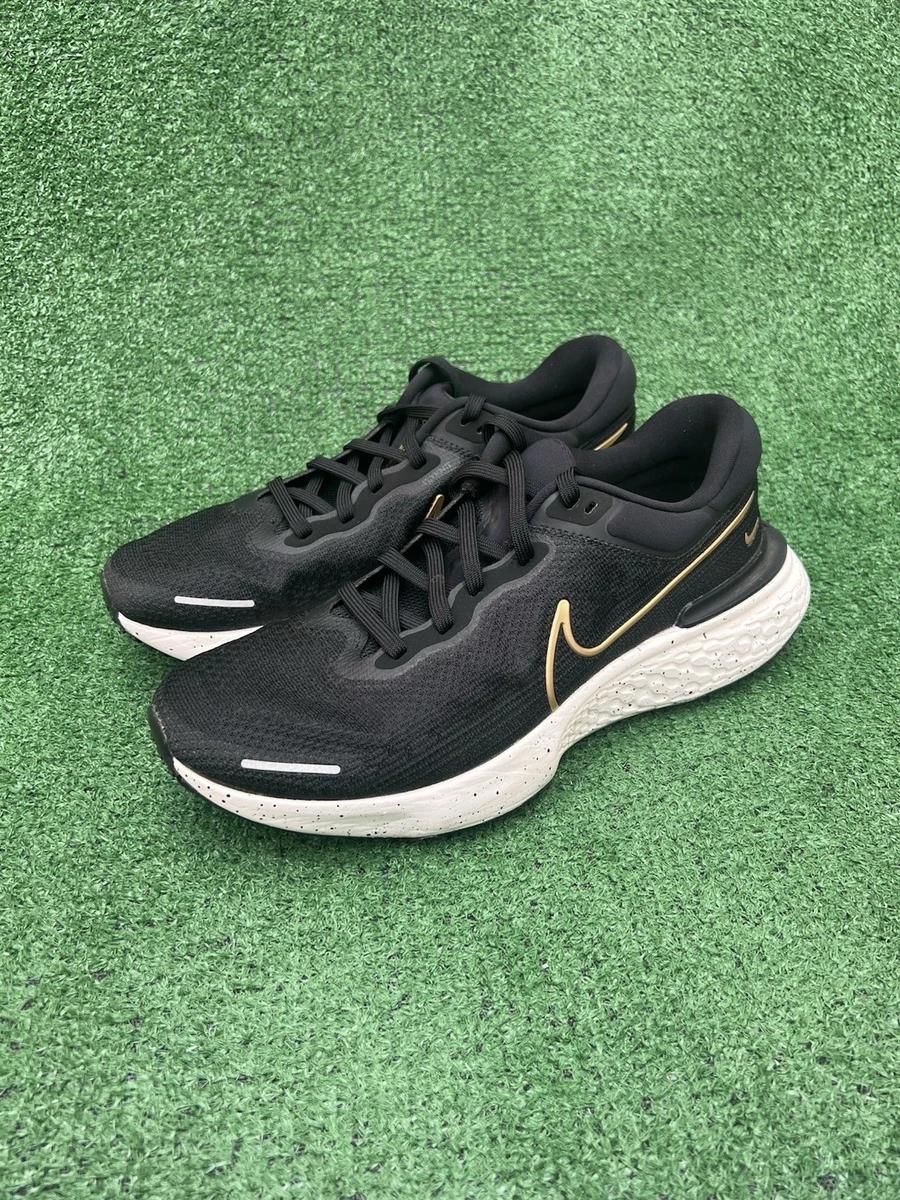 Nike ZoomX Invincible Run Flyknit Black Metallic Gold | eBay
